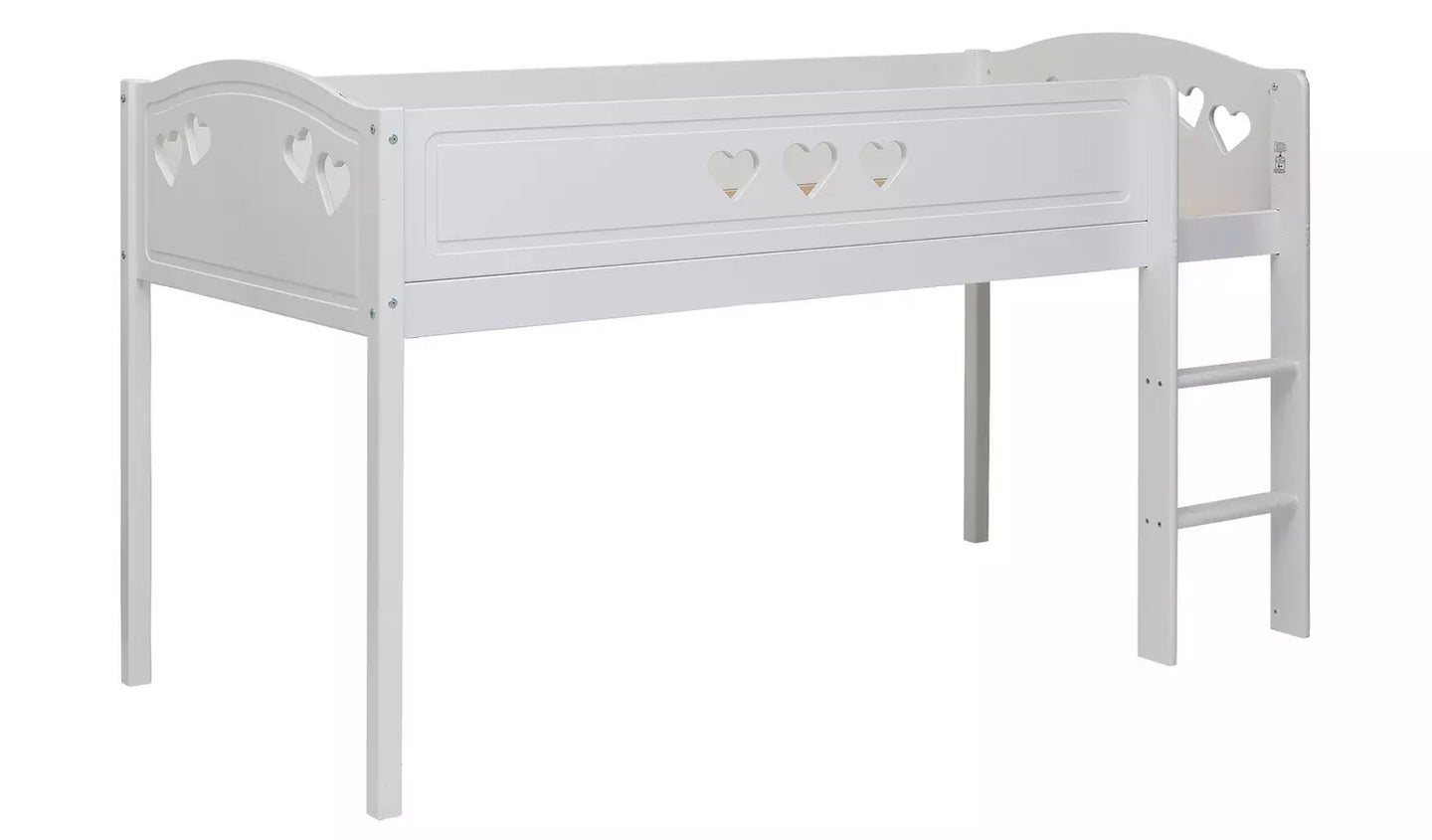 Mia Mid Sleeper Bed Frame - White